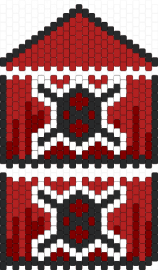 Creepypasta Wallet (Matching with the bag pattern I made) - brown, red