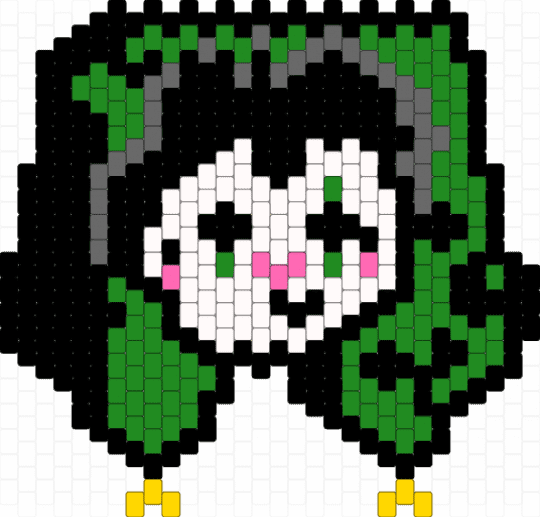 Harlequin Charm - black,green