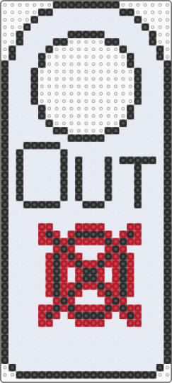 Creepypasta Out Sign - white