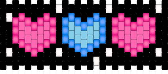 Tv Girl Cuff - black,pink,light blue
