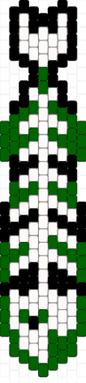Harlequin Based Fish Tie - green,white