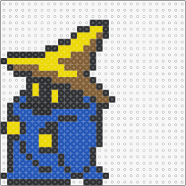 Black mage FF - black mage,final fantasy,wizard,character,video game,magic,blue,yellow