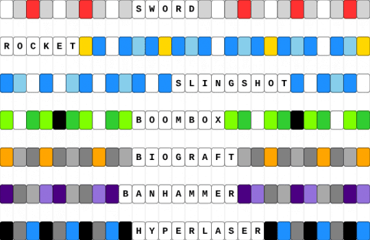Phighting! Singles Set 1 - white,light blue,green,gray,phighting,roblox