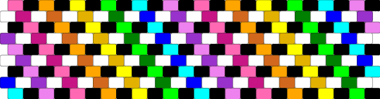 Crisscross rainbow p. 2 - green,yellow,pink,orange