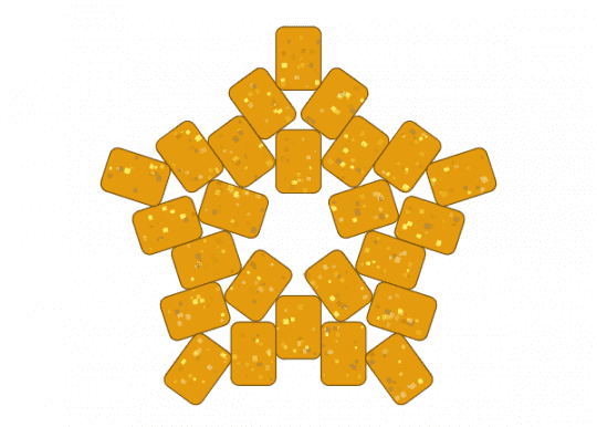 gold star - gold, orange, star