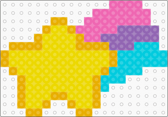 shooting star - yellow,pink