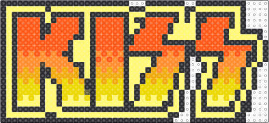 Kiss logo - yellow,orange