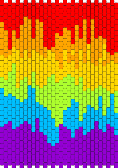 Rainbow drip - red,yellow,purple