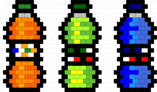 Sodas - black,orange,green,blue,colorful