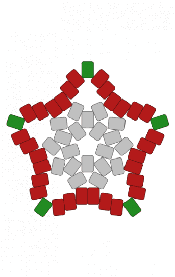 lychee star - beige, red