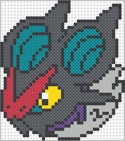 Noivern | Pokémon Shuffle - bat, gray, nintendo, noivern, pokemon, pokemon shuffle, teal