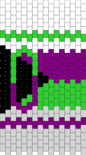 Demiromantic+Demisexual  crayon - green,pink,demiromantic,demisexual,demisexual crayon,demiromantic crayon,kandi crayon,demisexual kandi,demiromantic kandi