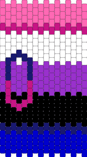 Genderfluid crayon - pink,purple,genderfluid,crayon,genderfluid crayon,kandi crayon,genderfluid kandi,kandi genderfluid crayon