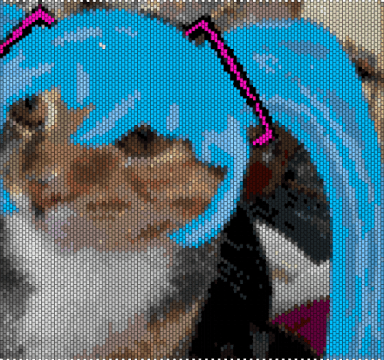 Hatsune Trixie - bag, banner, beige, brown, cat, colorful, funny, hatsune miku, music, trixie, vocaloid
