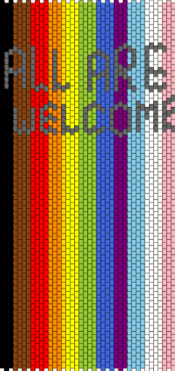 Pride Welcome Banner - red,green,pink,colorful,pride,straight ally,pride banner,straight ally banner,pride kandi,straight ally kandi