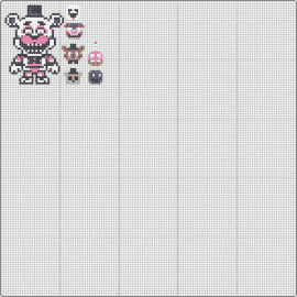 FNAF and Friends (WIP) - fnaf,five nights at freddys,characters,horror,spooky,scary,video game,white,pink
