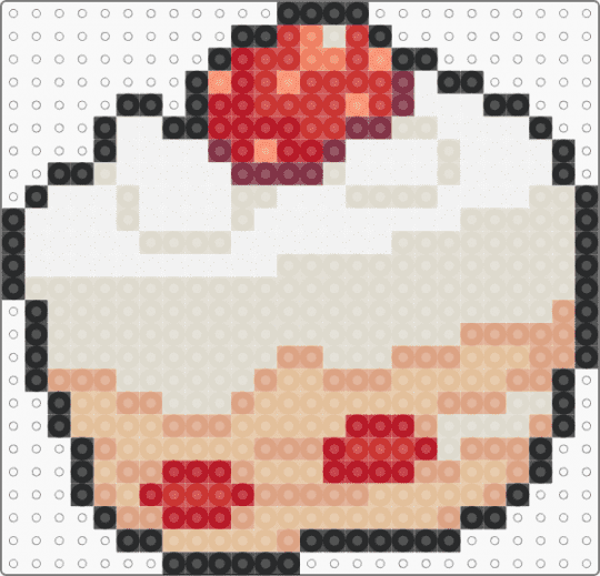 strawberry cake - beige