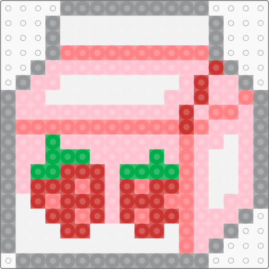 strawberry milk - gray,red,pink