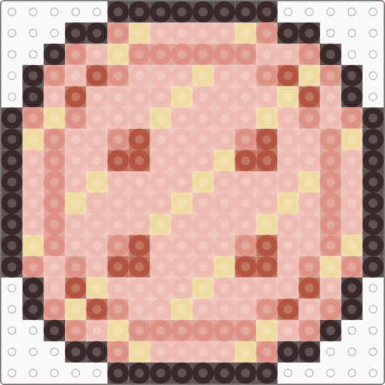 pink button - beige