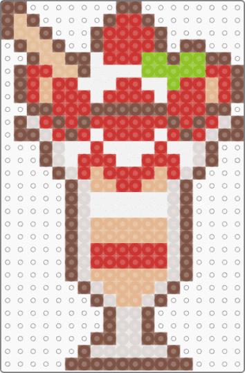 strawberry parfait - tan,red,beige