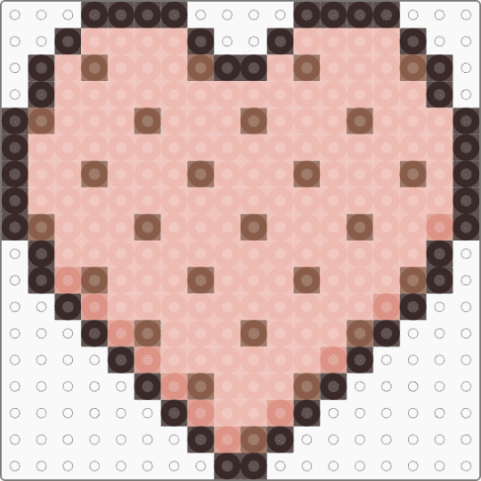 strawberry chocolate chip heart - beige