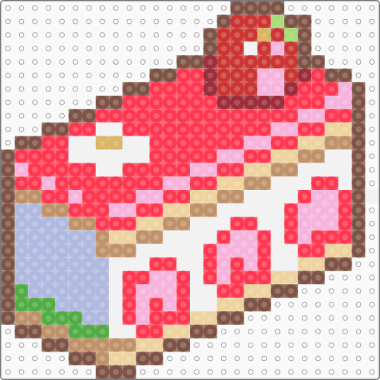 strawberry tiramisu - tan,red,pink