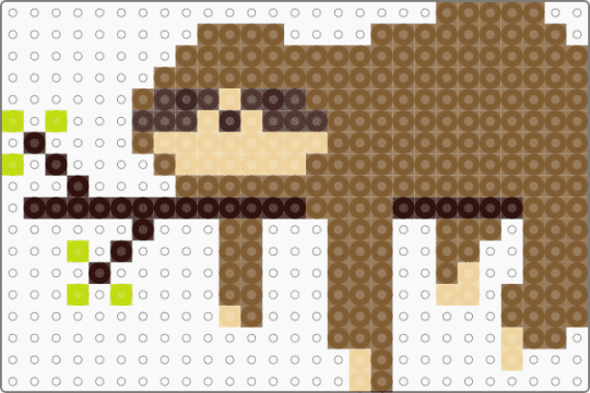 sloth - tan,sloth,animal,perler