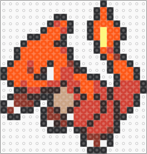 0005_リザード_ボックス - orange, pokemon, red