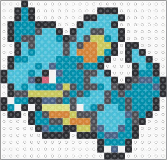 0031_ニドクイン_ボックス - teal,light blue,gray,pokemon