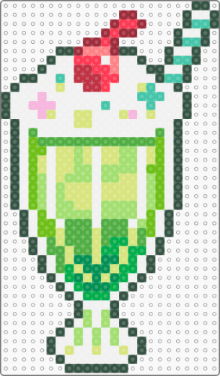 melon soda - gray,yellow,green,food,soda,drink,cute