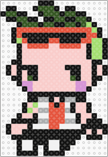 Deuce Gorgon - Monster High - black,red,beige,perler,monster high,deuce gorgon,deuce,gorgon