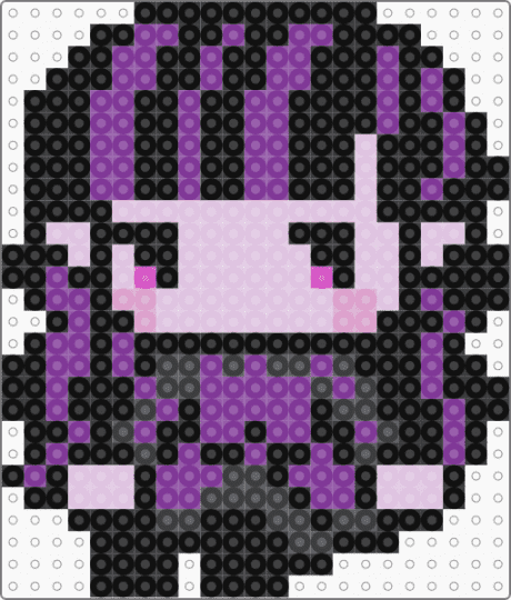 Elissabat Stoker - Monster High - black,pink,perler,monster high,elissabat stoker,elissabat,vampire