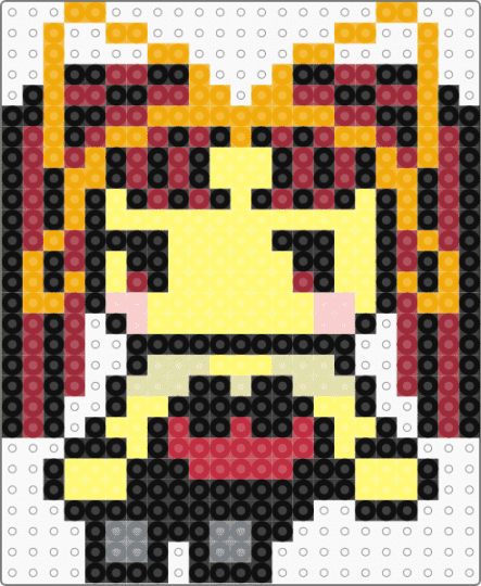 Luna Mothews - Monster High - red,orange,yellow,monster high,perler,luna mothews,luna,moth monster,mothman