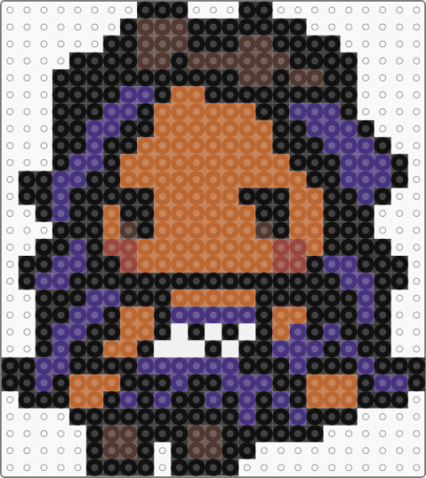 Robecca Steam - Monster High - black,purple,tan,perler,monster high,robot,cyborg,robecca steam,robecca