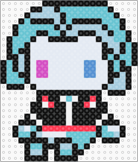 Hoodude Voodoo - Monster High - light blue,perler,monster high,voodoo,voodoo doll,hoodude,hoodude voodoo