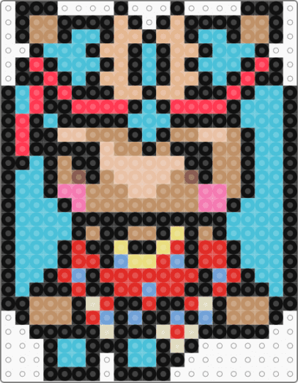 Isi Dawndancer - Monster High - black,beige,red,colorful,perler,monster high,isi dawndancer,isi,deer spirit