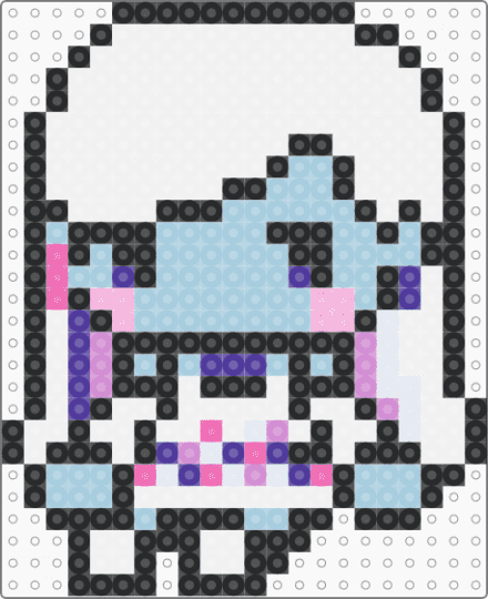 Abbey Bominable - Monster High - white,light blue,monster high,perler,abbey bominable,abbey