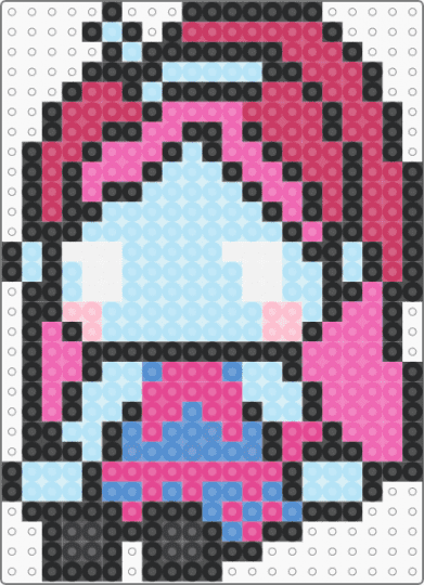 Kiyomi Hauterly - Monster High - light blue,pink,perler,monster high,kiyomi hauterly,kiyomi,nopperabo