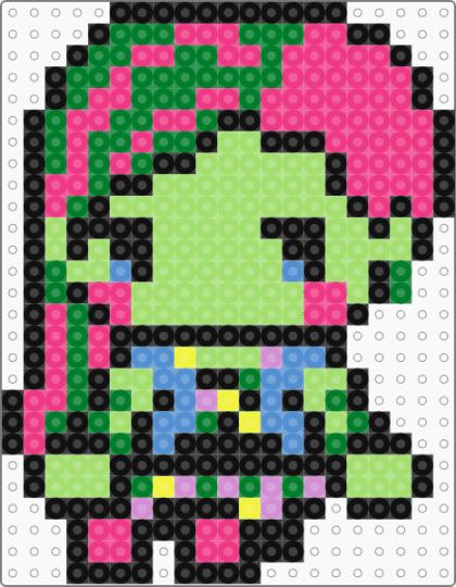 Venus McFlytrap - Monster High - green,pink,perler,monster high,venus mcflytrap,venus,plant monster,fly trap monster
