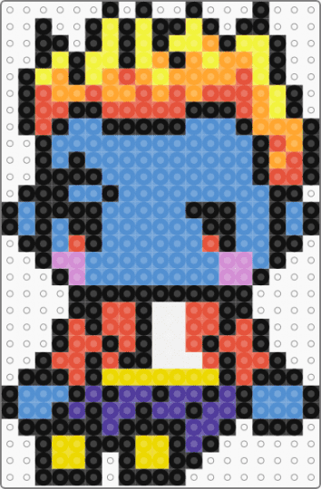 Holt Hyde - Monster High - black,red,light blue,perler,monster high,holt hyde,fire element,mr hyde,jackson jekyll