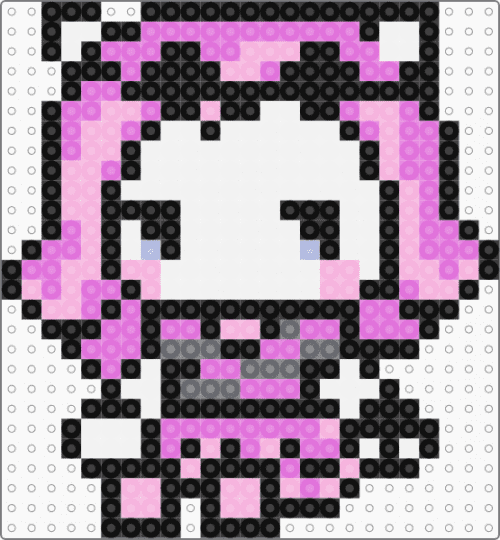Catrine Demew - Monster High - pink,perler,monster high,catrine demew,catrine,werecat