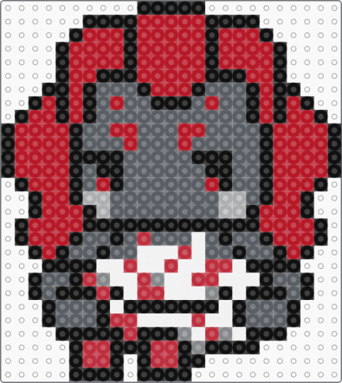 Wydowna Spider - Monster High - red,gray,perler,monster high,wydowna spider,wydowna,anthropomorphic spider