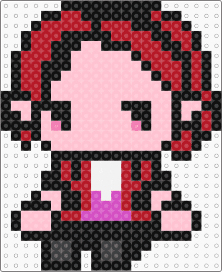 Kieran Valentine - Monster High - red,pink,perler,monster high,kieran valentine,kieran,vampire