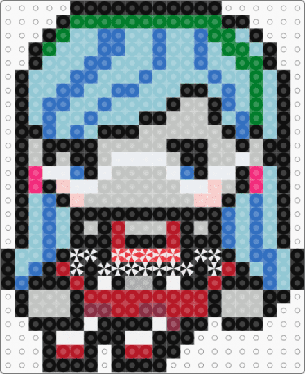 Ghoulia Yelps - Monster High - light blue,blue,beige,monster high,ghoulia yelps,ghoulia,zombie,perler