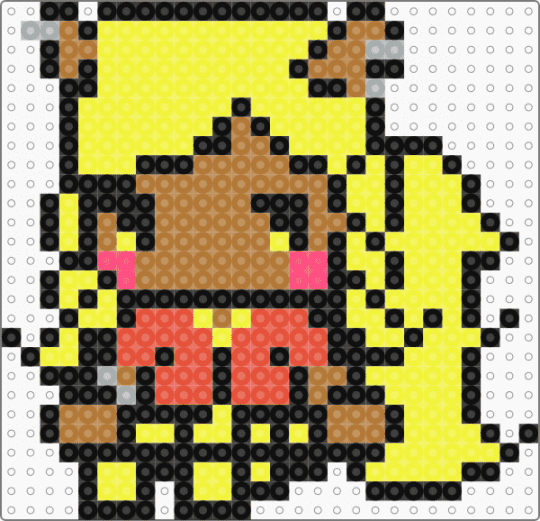 Clawdia Wolf - Monster High - tan,yellow,perler,monster high,clawdia wolf,clawdia,werewolf