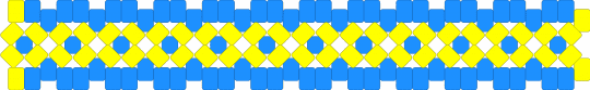 FourX kandi - yellow,light blue,four,x,fourx,osc,fun,kandi