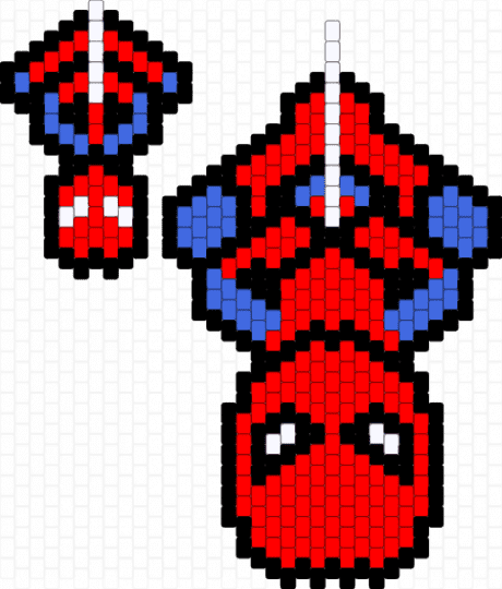 Big & Small Spider Man - red