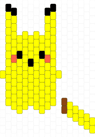 Pikachu base+tail - yellow