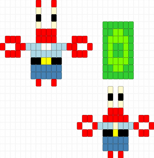 Big & Little Krabs + Money - red,green