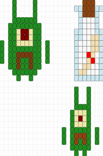 Big & Little Plankton + Secret formula - green,light blue